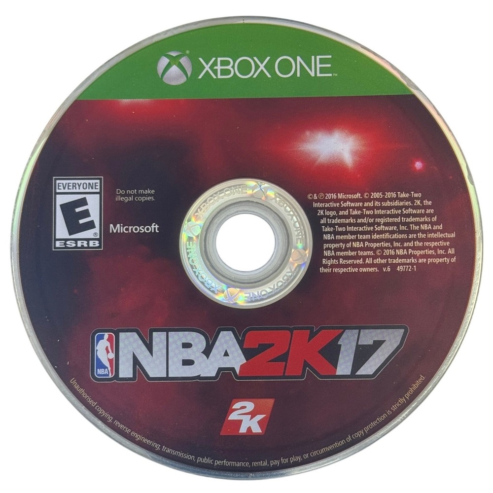 NBA 2K17 Microsoft Xbox One 2016 Basketball Video Game Disc Only 49772-1